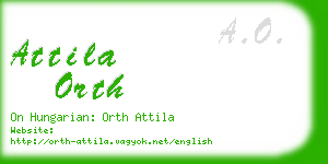 attila orth business card